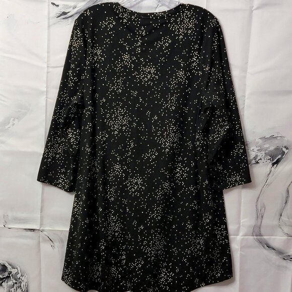 Lane Bryant Women's Plus Size 14/16 Black Polka Dot High Low Tunic - Picture 3 of 5